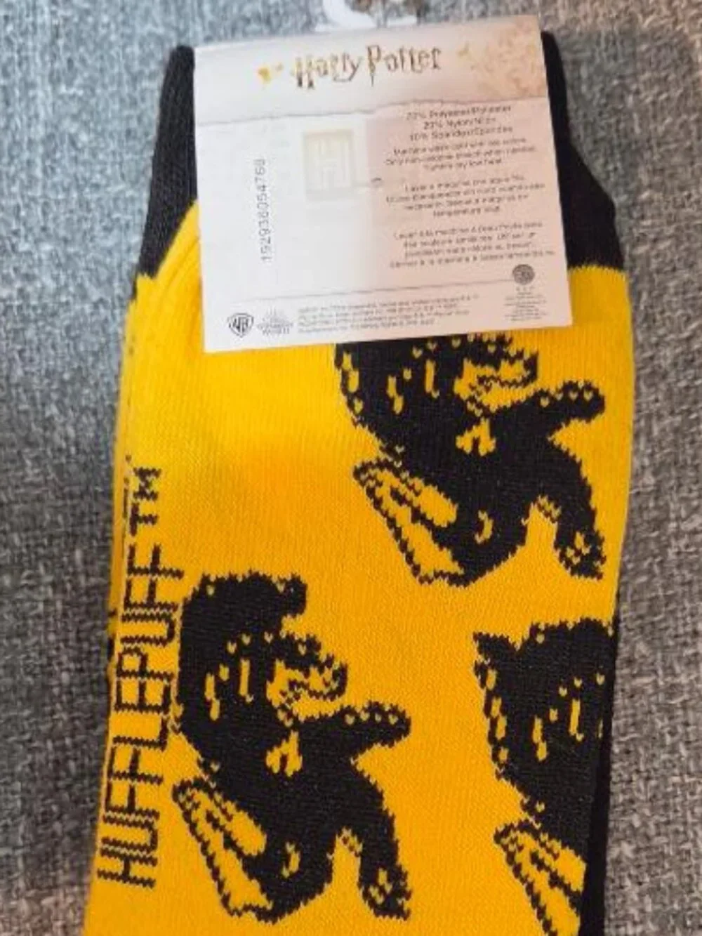 Harry Potter Hufflepuff House Crest Crew 2-pair Pack of Men's Socks